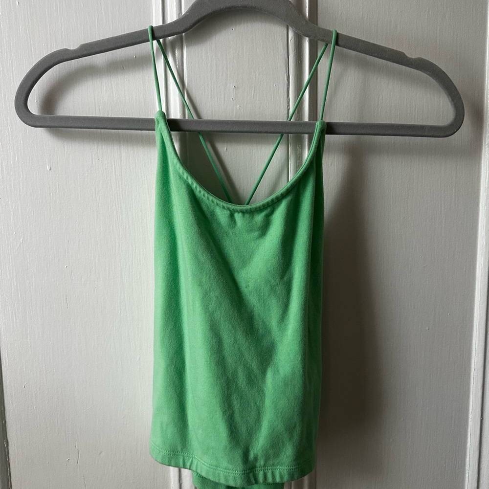 AMERICAN EAGLE STRAPPY BACK GREEN TANK